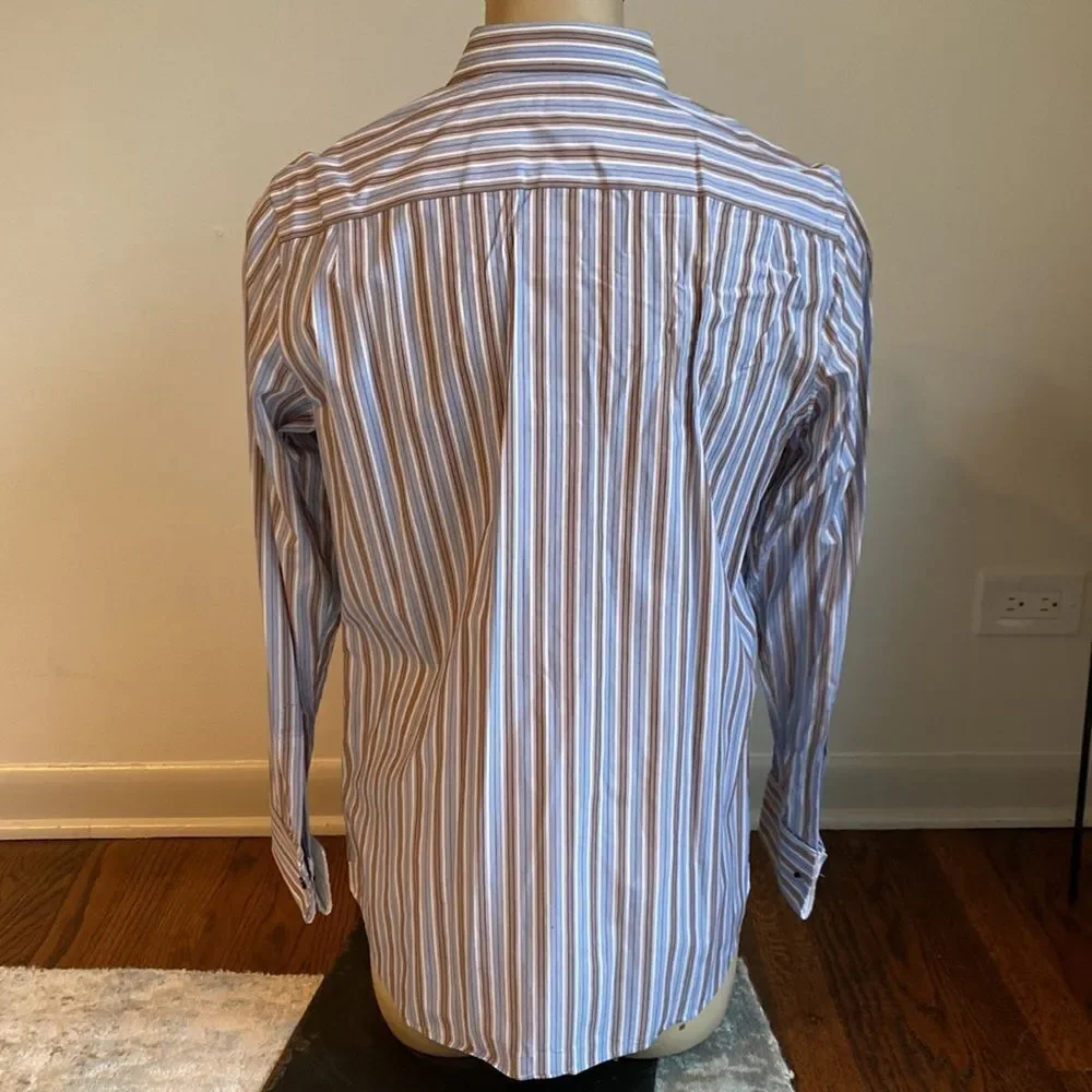 Banana Republic Men’s Fitted Large/16/16.5 Button Down Dress Shirt Stripes